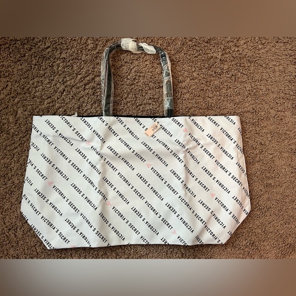 Victoria's Secret Black & White Tote Bag Large - Picture 2 of 4